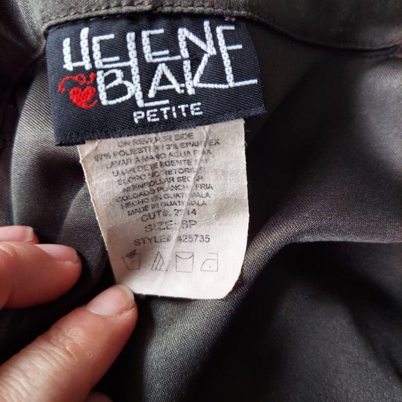 Helene Blake Petite Blazer Womens 6P Green Long Sleeve Collared - Picture 6 of 6